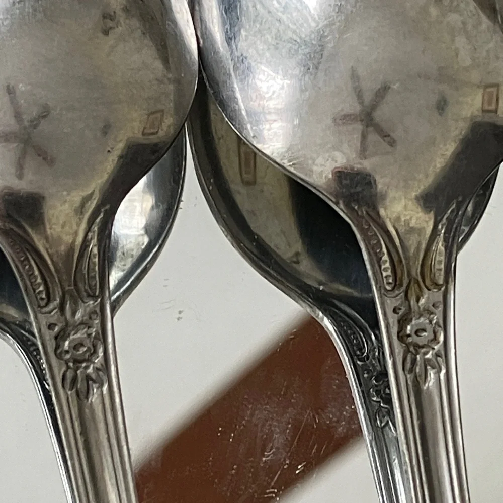 VINTAGE X2 JAPAN EKCO ETERNA SANDRA JEANNE FORGED STAINLESS 7”ICED TEA SPOONS